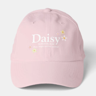 Daisy girls name meaning watercolor flowers performance cap