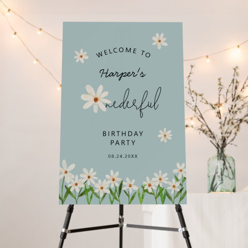 Daisy Girl's ONEderful Party Welcome Sign