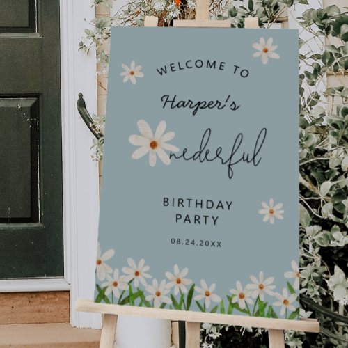 Daisy Girls ONEderful Party Welcome Sign