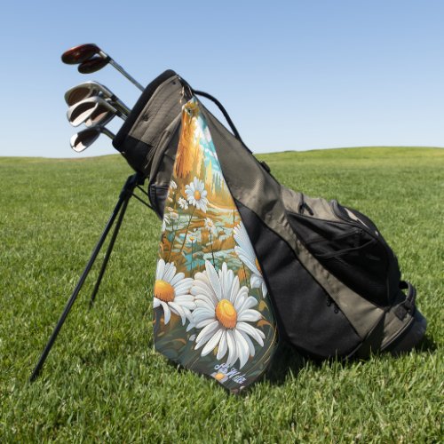daisy golf towel