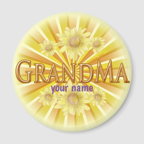 Daisy Grandma custom name magnet