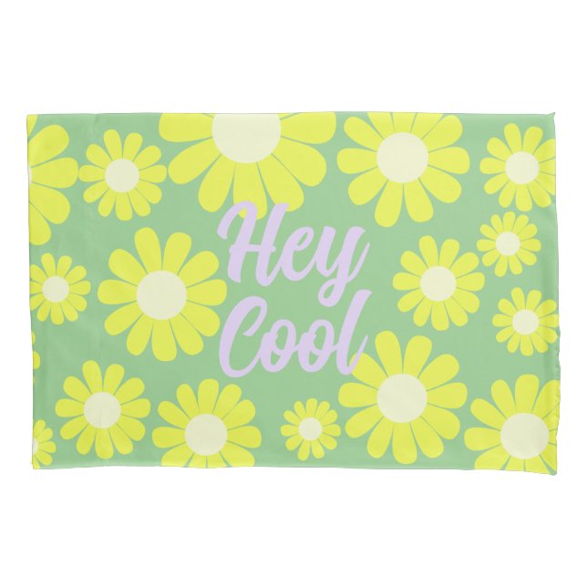 Daisy Green Pillow Case (Front)