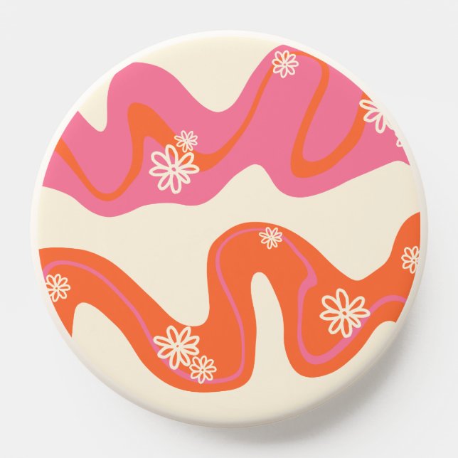 Daisy Groove - Pink, Orange and Cream  PopSocket (Popsocket)