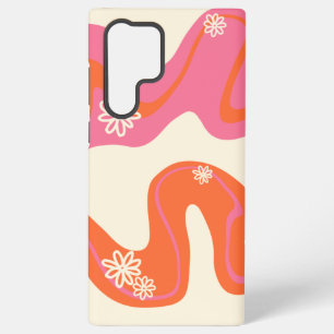 Daisy Groove - Pink, Orange and Cream  Samsung Galaxy S22 Ultra Case