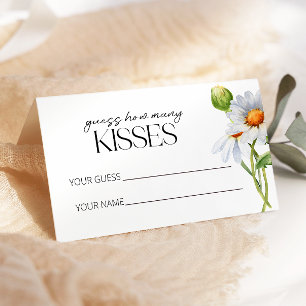 Daisy guess how many kisses bridal game enclosure card