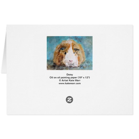 Daisy guinea pig oil painting (Back Horizontal)