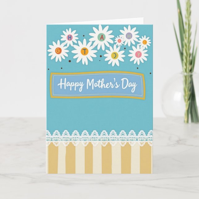 Daisy Happy Mothers Day Card (Front)
