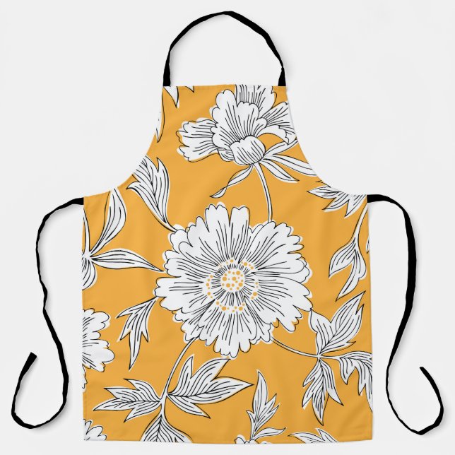 Daisy Heads: Summer Floral Line. Apron (Front)