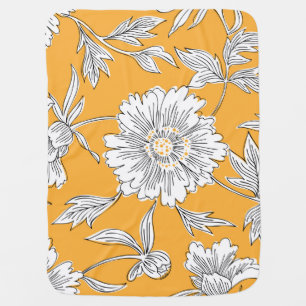 Daisy Heads: Summer Floral Line. Baby Blanket