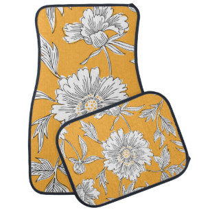 Daisy Heads: Summer Floral Line. Car Floor Mat