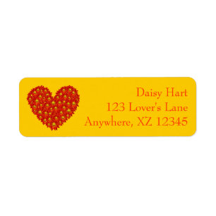 Daisy Heart Label