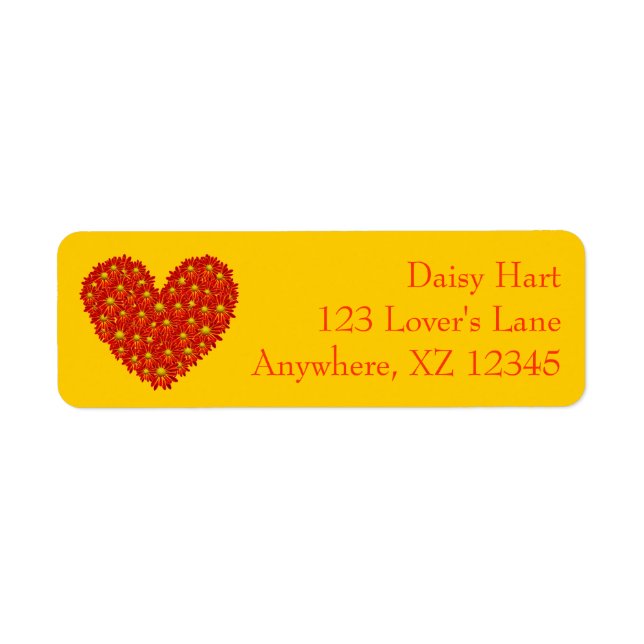 Daisy Heart Label (Front)