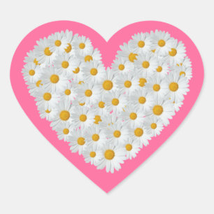 Daisy Heart Sticker