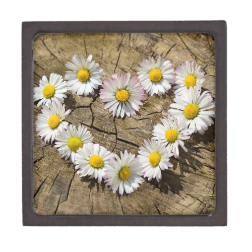 Daisy Heart Wooden Gift Box