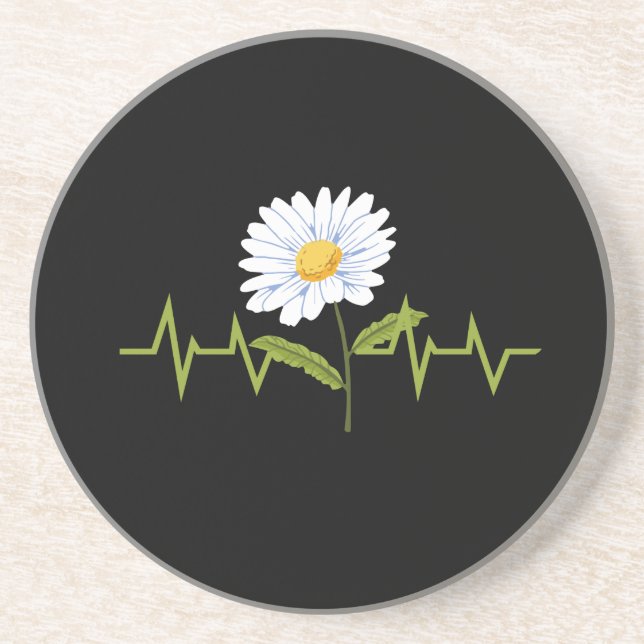 Daisy Heartbeat Coaster (Front)