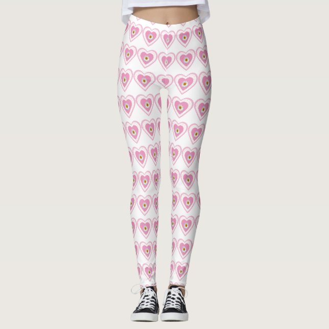 Daisy Hearts Leggings (Front)