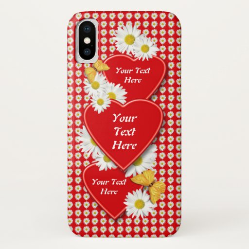 Daisy Hearts Valentine 3G i iPhone XS Case