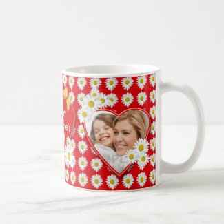 Daisy Hearts Valentine Photo Mug