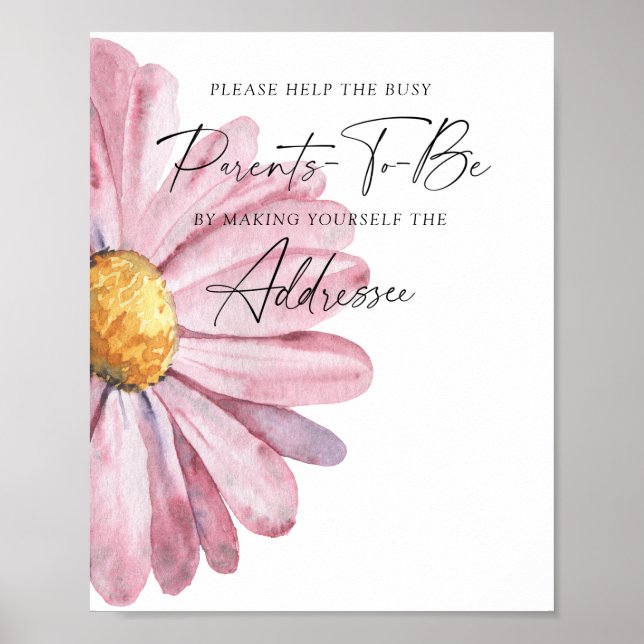 Daisy - Help the Busy Parents-to-Be Addressee Poster (Front)
