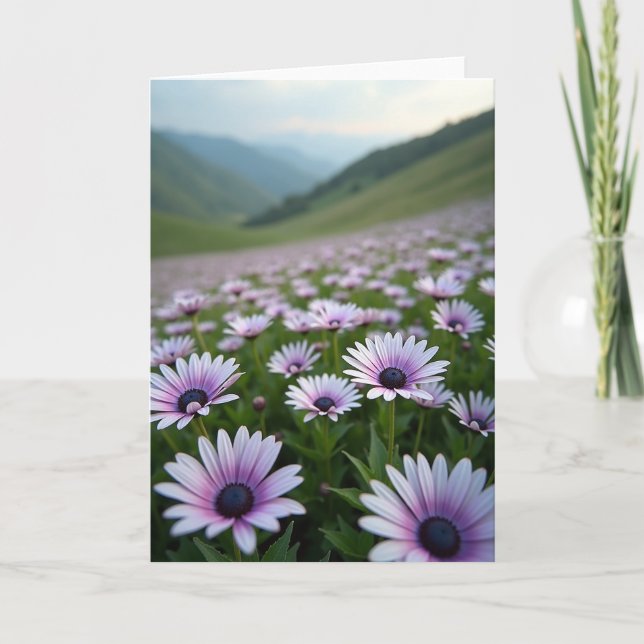 Daisy Hillside Birthday Card (Front)