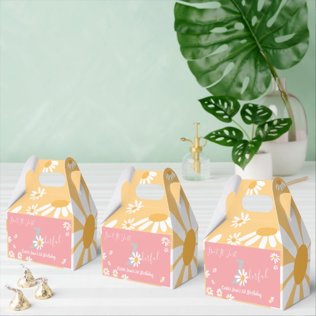 Daisy Hippie Baby Wonderful First Birthday Party Favor Boxes (Multiple)