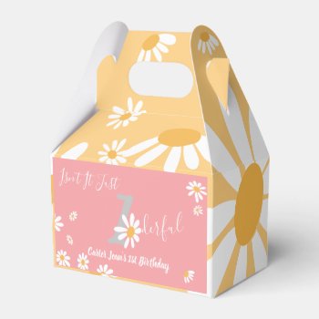Daisy Hippie Baby Wonderful First Birthday Party Favor Boxes by Ohhhhilovethat at Zazzle