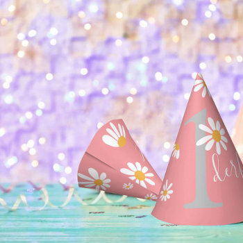 Daisy Hippie Baby Wonderful First Birthday Party Hat by Ohhhhilovethat at Zazzle