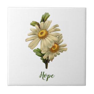Daisy Hope Inspirational Ceramic Tile