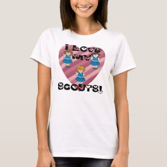 Daisy I Love My Scouts Heart T-Shirt Fun Spring Uniforms for Girl Scout Leaders