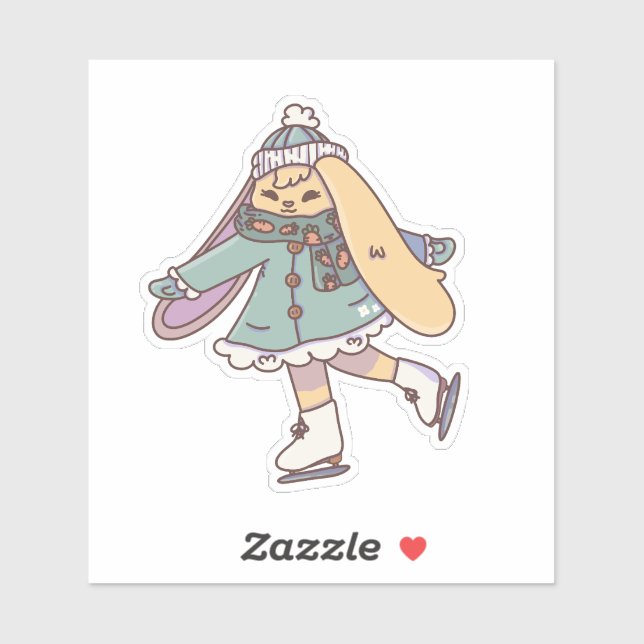 Daisy Ice Skating Sticker (Sheet)