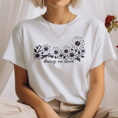 Daisy In Love Wildflower T_Shirt