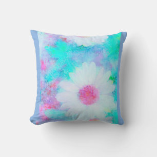 Daisy in pastel A.I. enhanced photo Throw Pillow