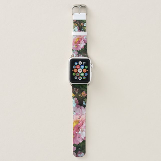 Daisy in Pink Apple Watch Band (Front)