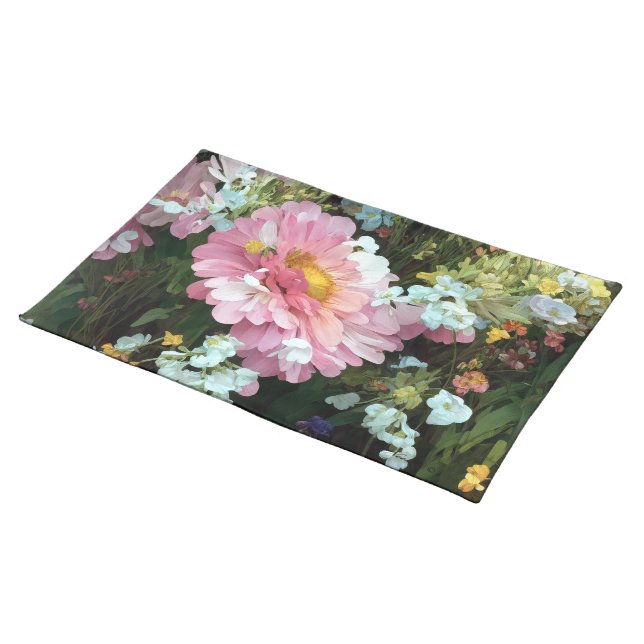 Daisy in Pink Cloth Placemat (On Table)