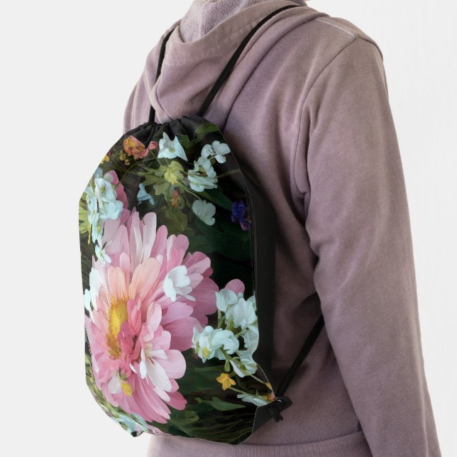 Daisy in Pink Drawstring Bag (Insitu)