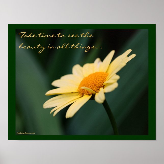Daisy Inspirational Quote Poster (Front)