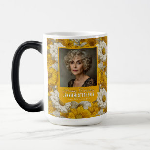Daisy Inspired 50Th Birthday Contemporary Yellow Color Morph Mug