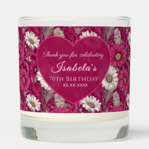 Daisy Inspired 5Th Summer Birthday Unique Pink Scented Candle