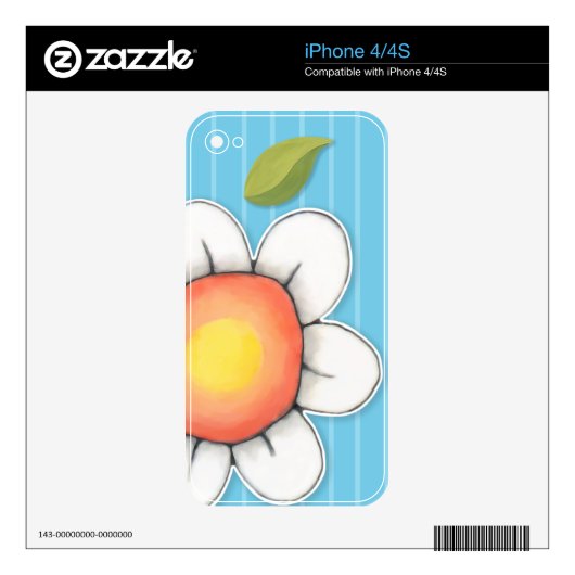 Daisy Joy blue iPhone 4/4S Skin (Product)
