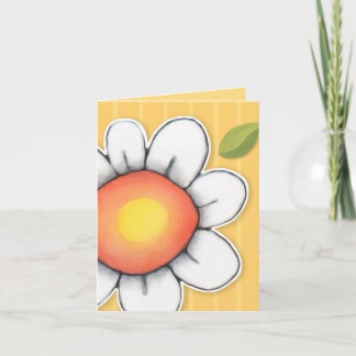 Daisy Joy yellow stripes Note Card