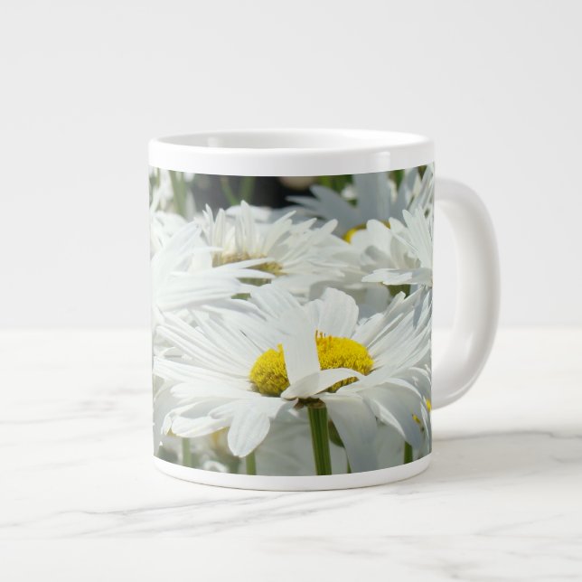 DAISY Jumbo Large Mugs Holiday gift mug Daisies (Front Right)