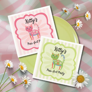 Daisy Kitty Face Purr-fect Birthday Party Napkins