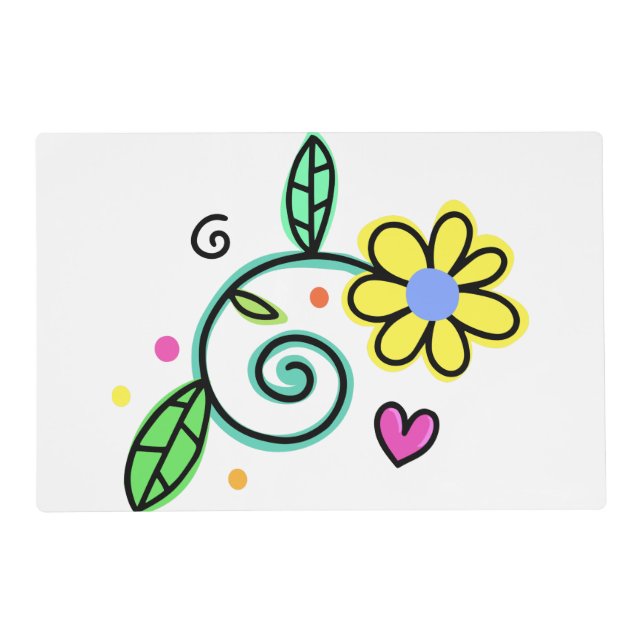 " DAISY" LAMINATED PLACEMAT. PLACEMAT (Front)