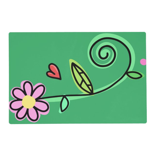 " DAISY" LAMINATED PLACEMAT. PLACEMAT (Front)