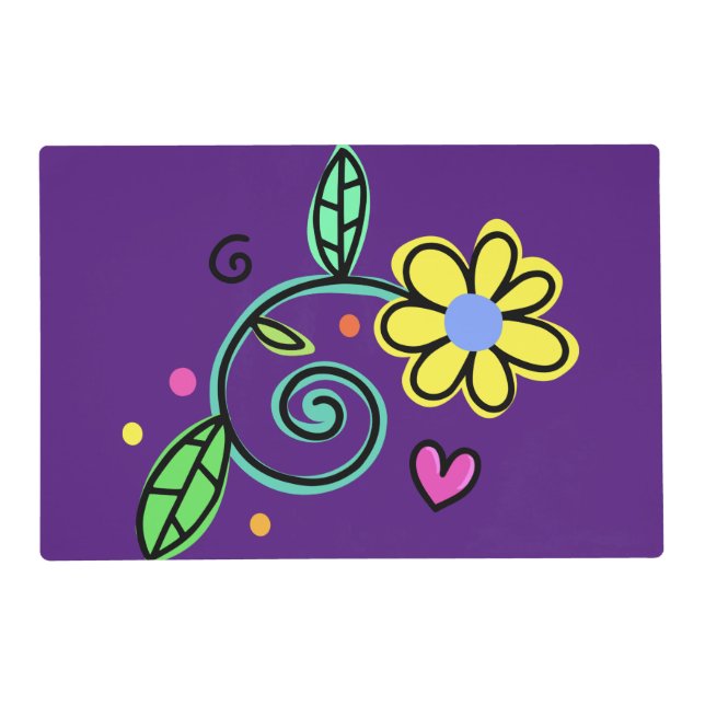 " DAISY" LAMINATED PLACEMAT. PLACEMAT (Front)