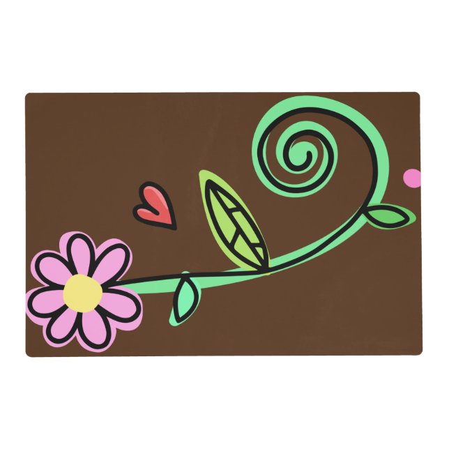 " DAISY" LAMINATED PLACEMAT. PLACEMAT (Front)