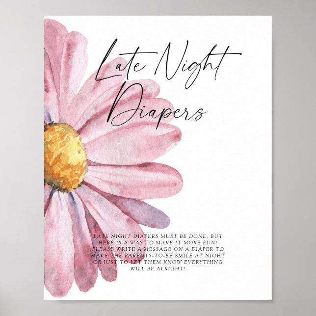 Daisy Late night diapers game Poster (Front)