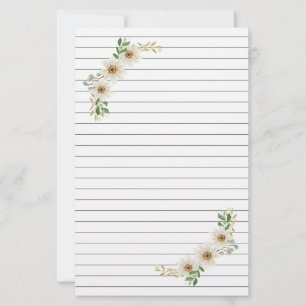 Daisy Lined Stationery