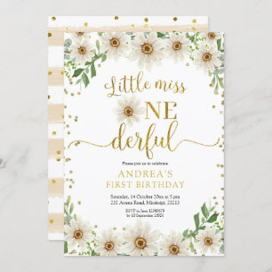 Daisy Little Miss Onederful Invitation