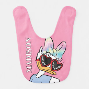 Daisy "Love Sunshine" Retro Sunglasses Graphic Baby Bib
